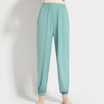 Cool summer modal home trousers solid color casual thin pajama pants women close the mouth and wear anti-mosquito pants loose and thin