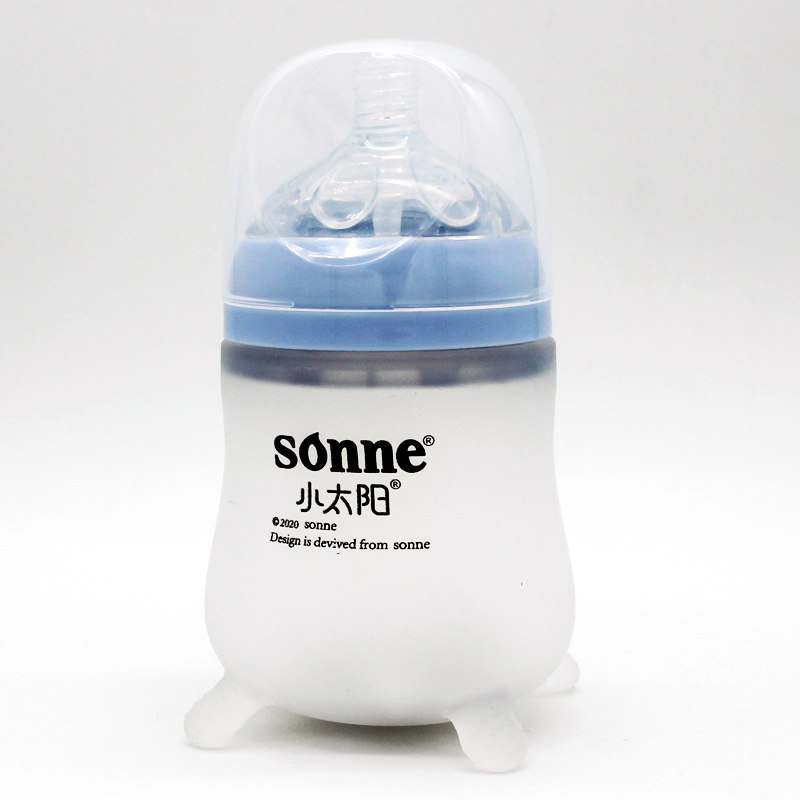 Small sun 6672 silicone bottle feeding bottle food grade material wide aperture pacifier freshly anti-flatulled gas arched baby giver