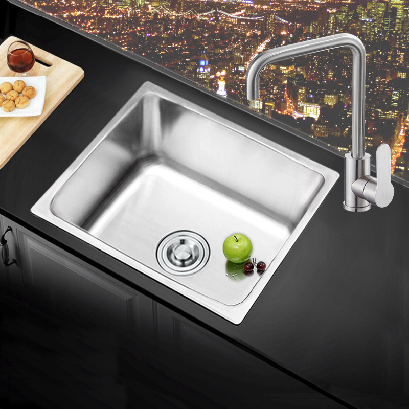 Square washing basin single sink 304 stainless steel hand washing amoy sink handmade sink laundry sink Old-fashioned sink