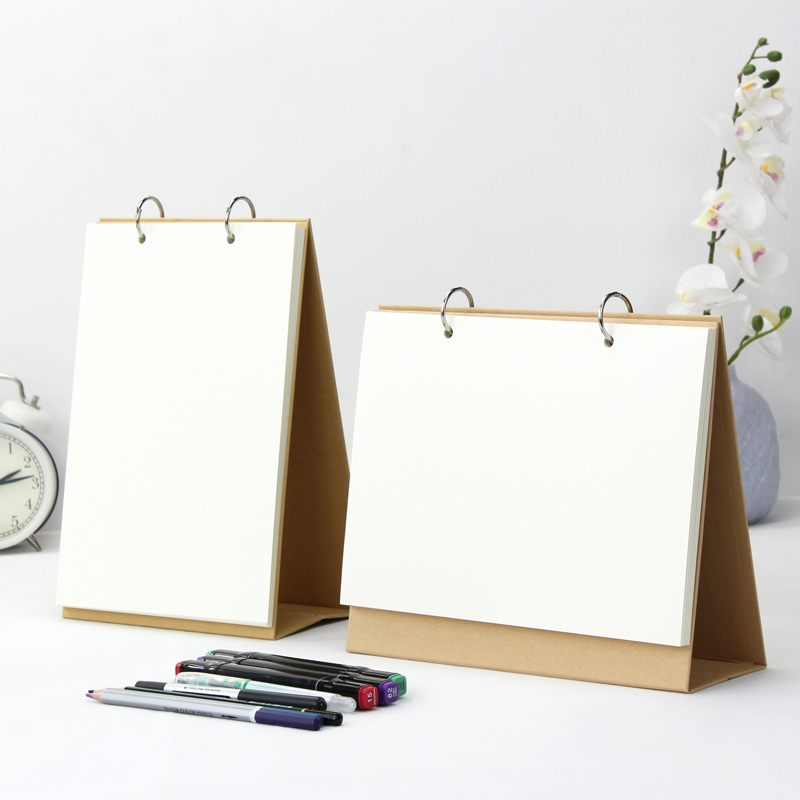 Writing and reading can change the page blank desk calendar DIY handmade homemade calendar Children's student drawing book note customization