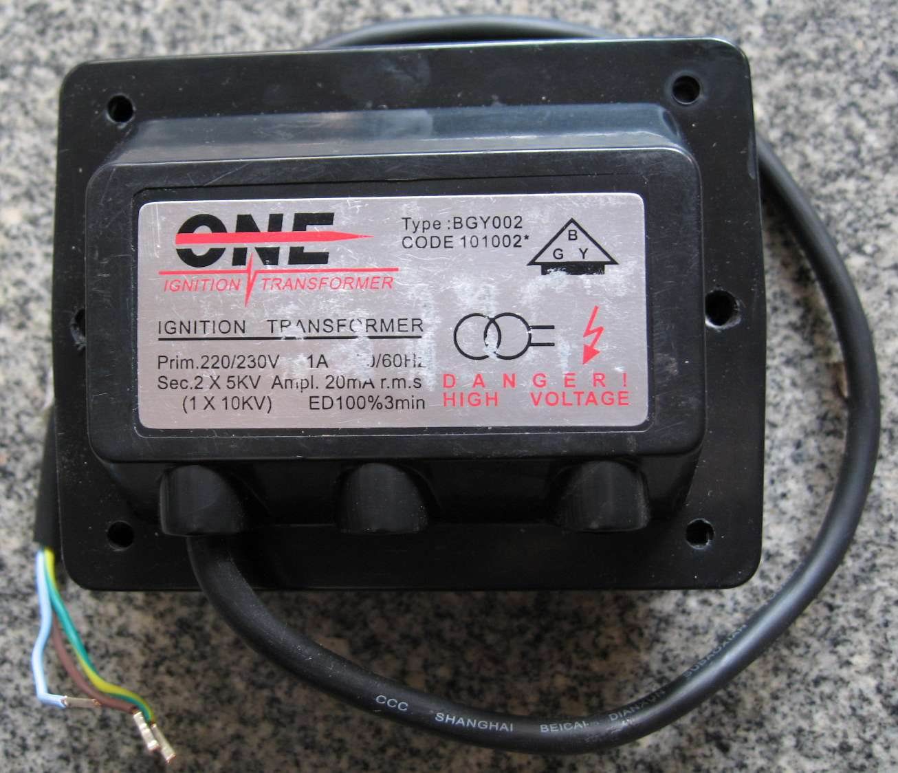 ONE Electronic Transformer 2X5KV High Frequency Pulse Burner Transformer High Pressure Bag Combustion Engine Boiler Accessories