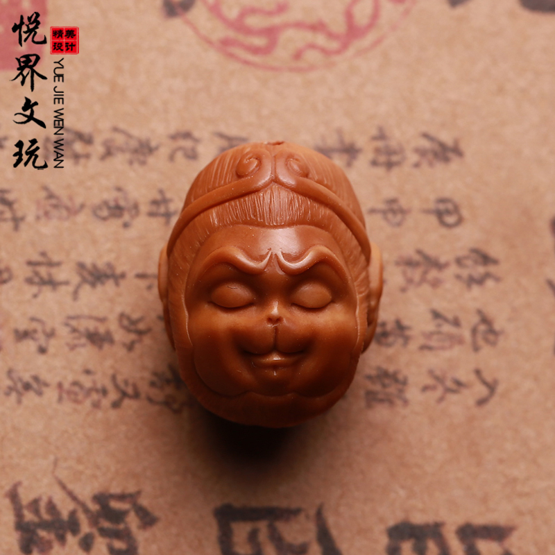 Pure handmade olive core carving Qi Tian Dasheng pendant pendant olive Hu carving single seed hand string men and women play accessories