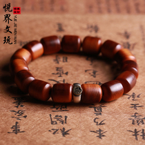  Authentic Taihang Mountain cliff cypress hand string aging old material High oily Buddha beads bracelet Rosary beads Wen play incense wood men and women barrel beads