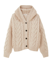 P625 autumn Zhizhi special day expensive new guest material sweet elegant knitted hooded cardigan Spring