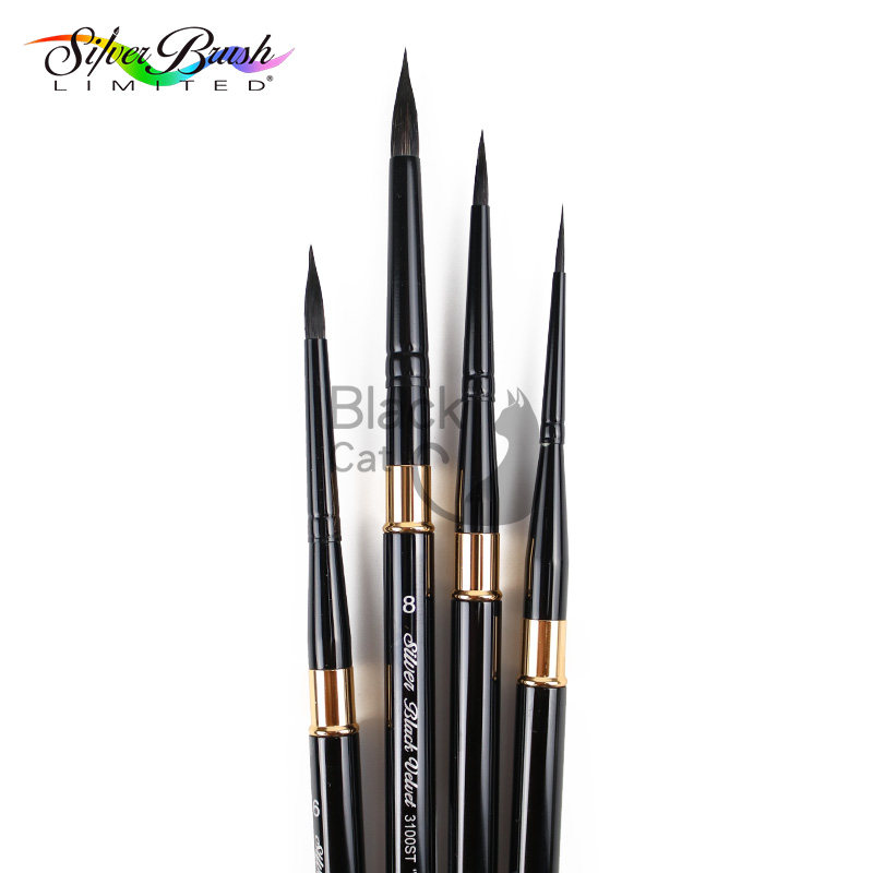 BLACK VELVET Black Velvet Pine Squirrel Wool Series Travel Watercolor Pen Brush 3100ST 
