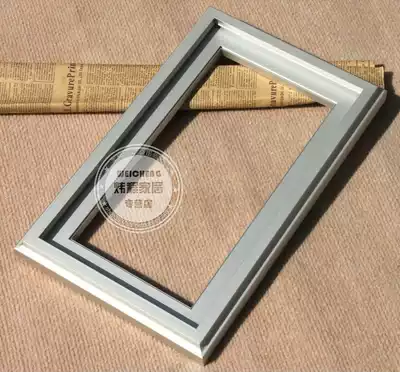 Handle aluminum frame door Wine cabinet door frame overall cabinet door frame bookcase door frame Invisible handle aluminum frame door custom