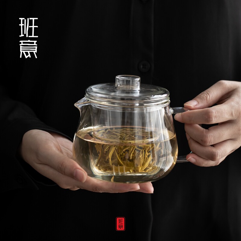 Glass Teapot Large Capacity Office Bubble Teapot With Filter Cooking Tea Instrumental Day Style Tea Water Separation Heat-Resistant Kettle