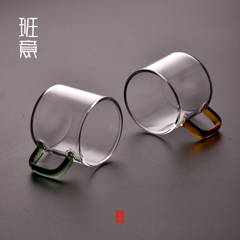 Small tea cup household with transparent glass cup 6 Kung fu tea set to drink tea list tea cup