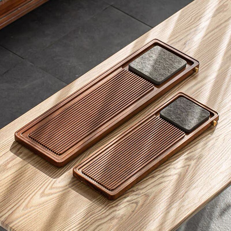 Banesite Long Heavy Bamboo Small Tea Pan Dry Wet Foam Pan Urkin Stone Bamboo Tea Table Tea Dau Fu Tea Fu Tea With Tea Sea