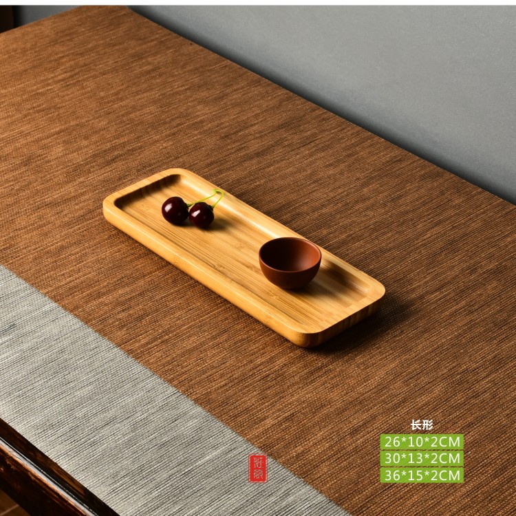 Phong cách Nhật Bản tre gỗ hình chữ nhật khay nhà Bắc Âu đĩa trà khay trà bánh mì đĩa gỗ tấm ăn tối khách sạn - Tấm gia dụng gỗ