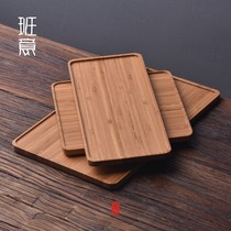 Bamboo tea tray Kung Fu tea set large and small saucer tea table Japanese simple bamboo tray rectangular solid wood tea sea