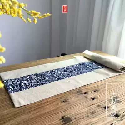 Banyi retro fabric tea mat Linen tea ceremony Zen tea curtain Tea towel Placemat Tea mat Tea ceremony linen tablecloth
