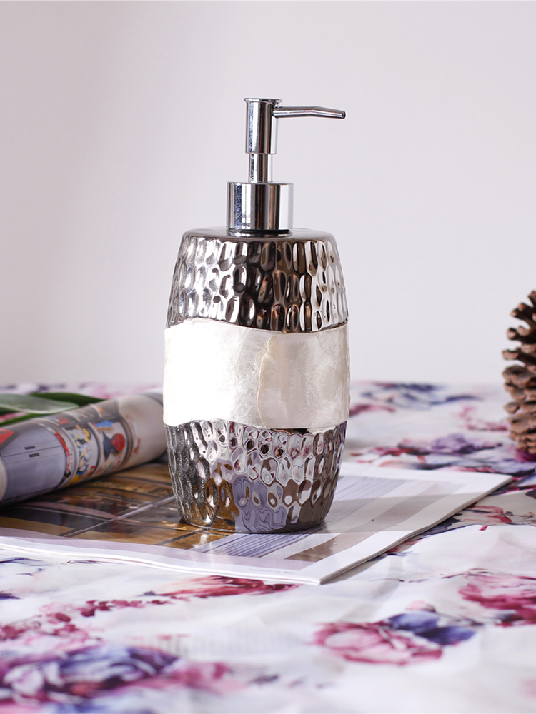 Palace style light luxury ceramic press sub-bottling bathroom hand sanitizer shower gel shampoo shampoo detergent lotion bottle