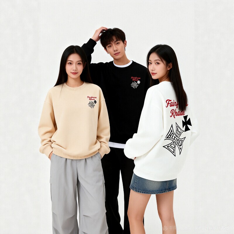 Trendy Brand Lettered Fleece-Lined Waterproof Ski Jacket for Men and Women, Loose Crewneck Sweatshirt, Couple's Street Style Sports Oversized Thick Coat Trendy Brand Lettered Fleece-Lined Waterproof Ski Jacket for Men and Women, Loose Crewneck Sweatshirt, Couple's Street Style Sports Oversized Thick Coat