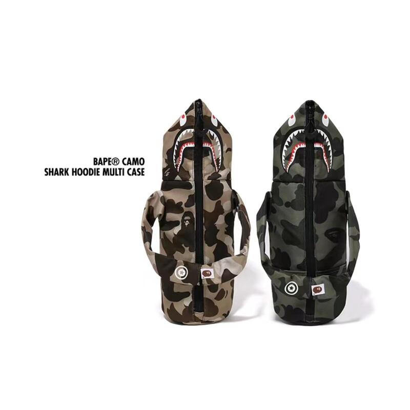 Ape Camouflage Shark Hoodie Handbag Outdoor Trendy Multifunctional Bag Bape Miscellaneous Bag Shark Bag Handbag