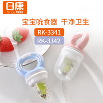 Rikang baby sucker fresh fruit and vegetable training bag food net pocket baby food supplement bite music