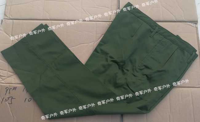 87 Army Green Twill Polyester Card Fabric Winter Regular Pants