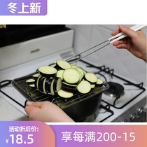 Spot Japanese stainless steel non-slip chopsticks fried resin anti-hot chopsticks fried dumpling hot pot lengthy pointed chopsticks facial chopsticks