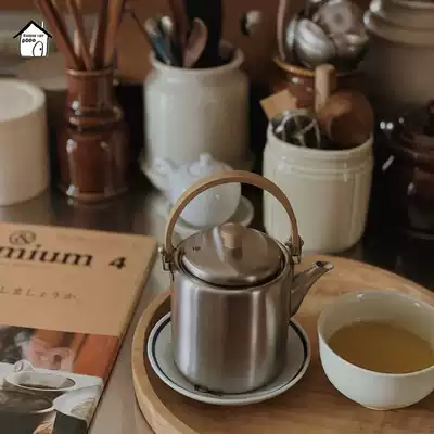 Spot Japanese imported Aizawa * workshop stainless steel teapot hand-made teapot with tea filter kung fu tea set