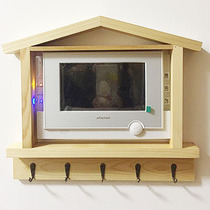 Hangable switch stickers home socket decoration stickers solid wood video doorbell stickers pastoral style power supply stickers can be customized