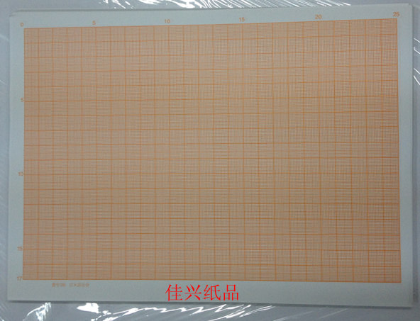 Orange red A2-35 * 50cm Computational paper Fanged paper coordinate paper painted drawing grid paper