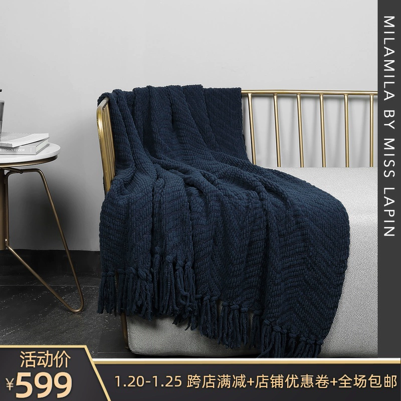 MILAMILA đơn giản và hiện đại / khăn cuối giường với khăn tắm vải len / Chăn thông thường Hayman size S - Ném / Chăn