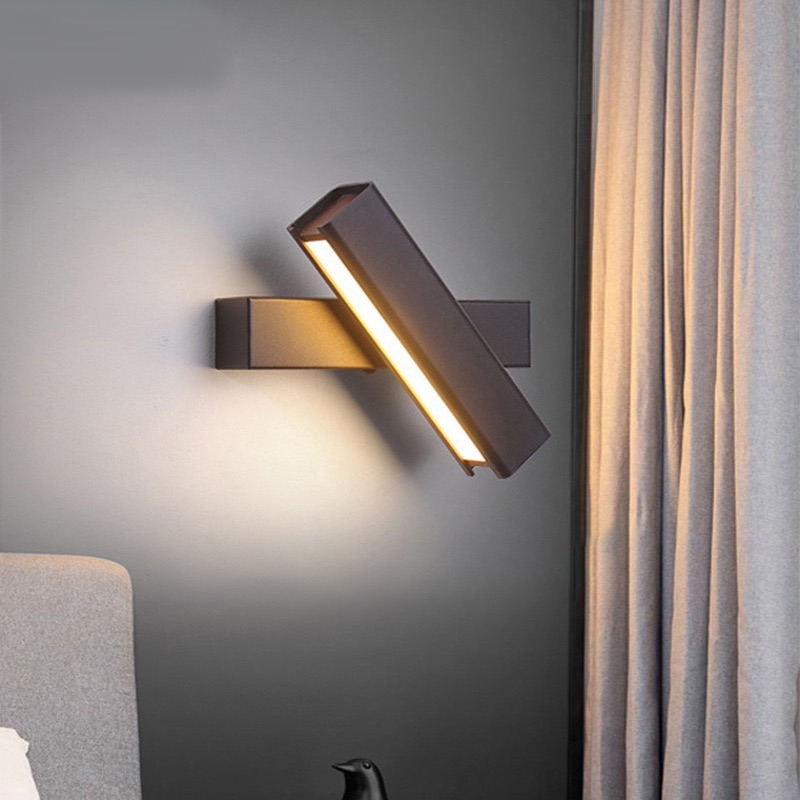 Internet-Famous Bedroom Bedside Rotating Wall Lamp, Living Room Wall Lamp, Background Wall Decoration, Ambient Light, Simple Modern Creative Lamp