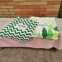 Foreign trade womens childrens drawstring single shoulder backpack canvas shoe bag training practice simple storage weekend mountain climbing