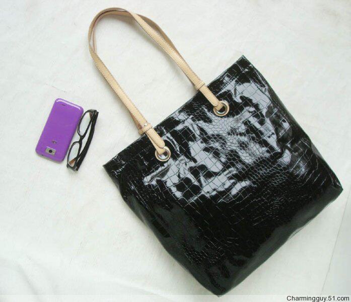 Special Price Clear Bill Shoulder Bag Handbags Nursery metropolitan fashion Tipped shopping Crocodile leather Leather Material Simple Classics