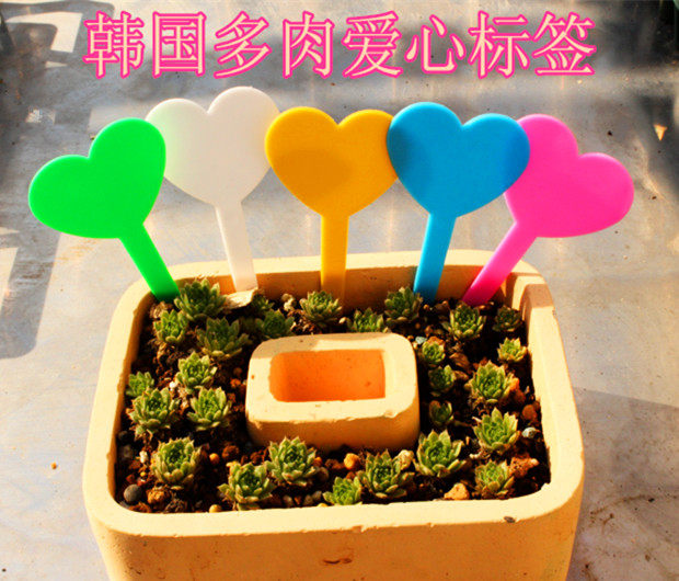 Love Fairy Garden Love Thickening Heart-shaped Waterproof Label Cornetto Meat Plant Planting Leafing Gardening Label