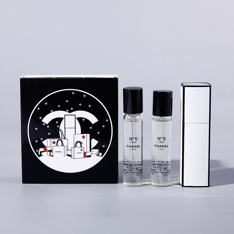 Chanel CHANEL Christmas Limited Edition No. 5 Perfume Portable Gift Box 3pcs 7ml New Year's Gift