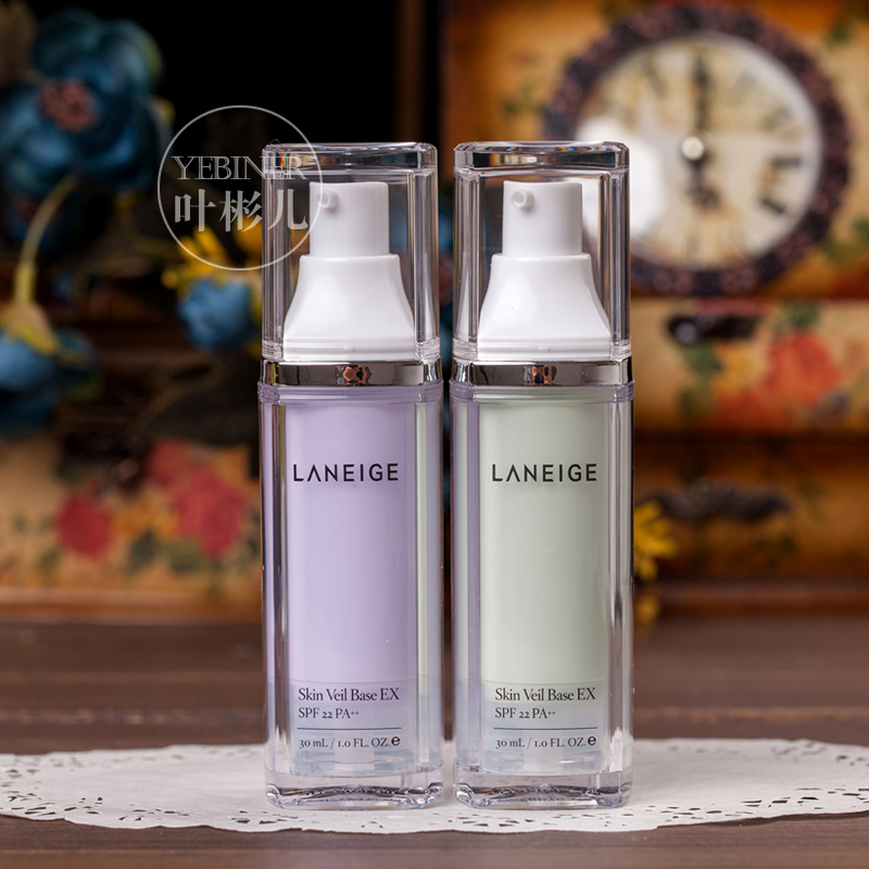 Laneige/兰芝雪纱隔离霜/气垫隔离紫色/绿色SPF22 PA+ 30ML