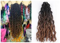 18 inch high-temperature chemical fiber braid curbraid African wig new gypsy dirty braid multicolored black braid