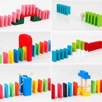 Dominoes wooden blocks tear down patience building blocks interactive home students universal family logic leisure