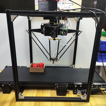Open-Source Delta Stepper Motor Robotic Arm/Aluminum Alloy Frame/Carbon Fiber Tube/Teaching Programming/Visual Guidance/3D Printing