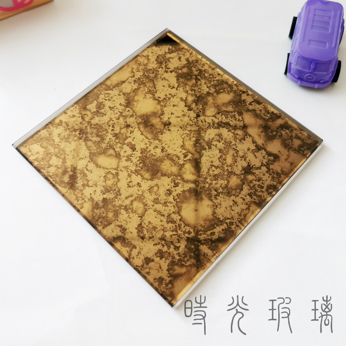 Antique mirror broken flower grain rusted to make old retro style art-Taobao