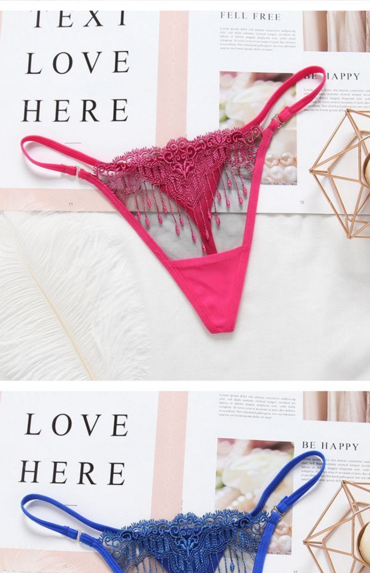 Sexy mỏng đai thêu trong suốt quần lót nữ nóng eo thấp không có dấu vết cám dỗ thong quần t nội y đẹp