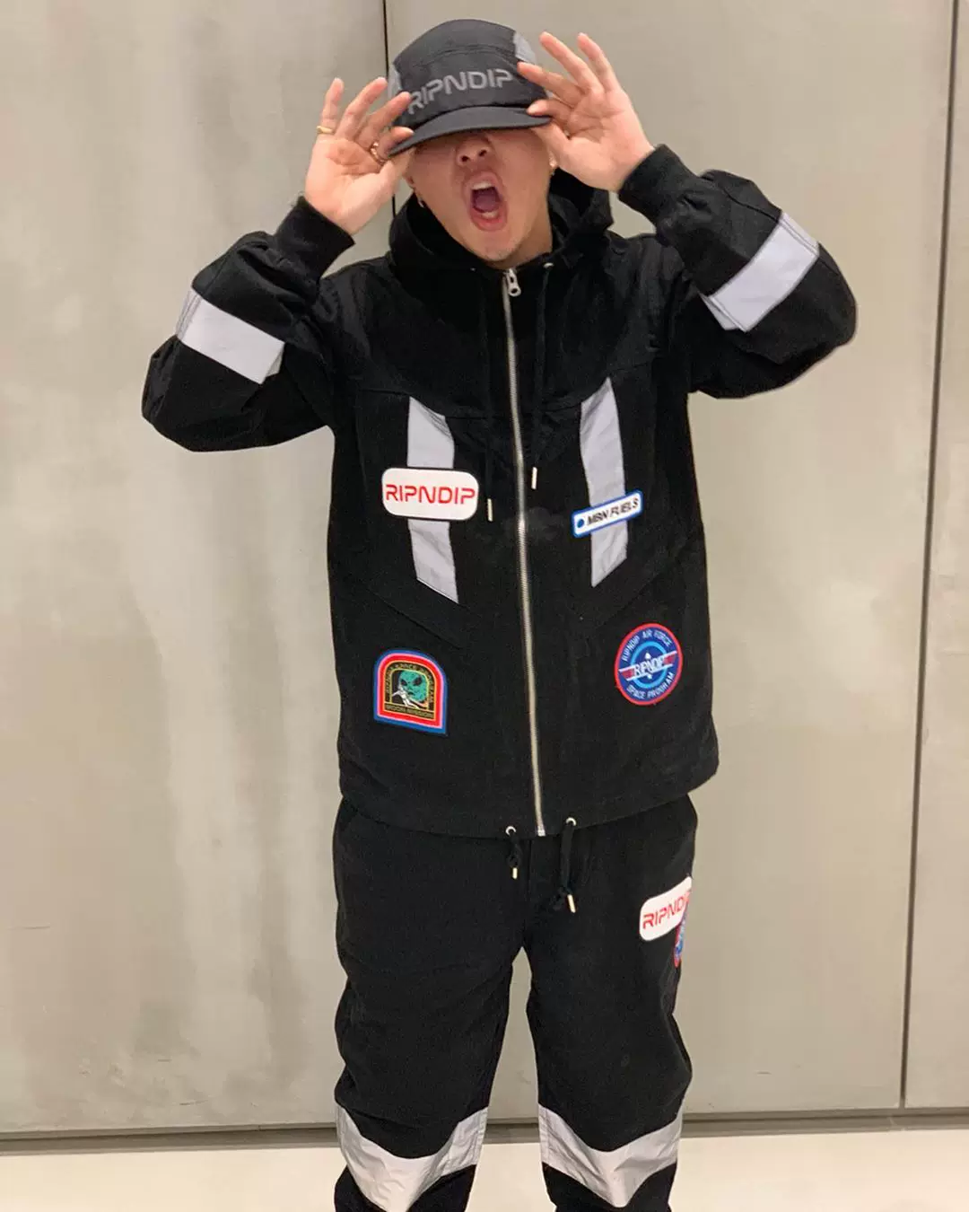[Специальное предложение] RIPNDIP NERM FLIGHT JACKET Plusted Cat Reflective Space Coach Jacket