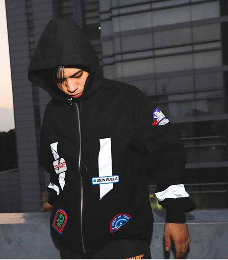 [Специальное предложение] RIPNDIP NERM FLIGHT JACKET Plusted Cat Reflective Space Coach Jacket