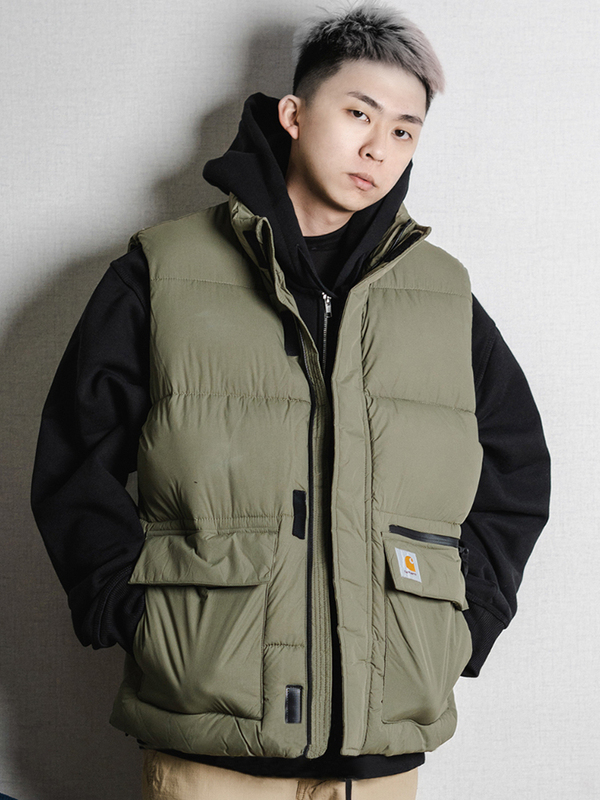 Carhartt Wip Milton Vest Carhartt Stand-Up Collar Autumn and Winter Heavy down Cotton Vest Carhartt Wip Milton Vest Carhartt Stand-Up Collar Autumn and Winter Heavy down Cotton Vest