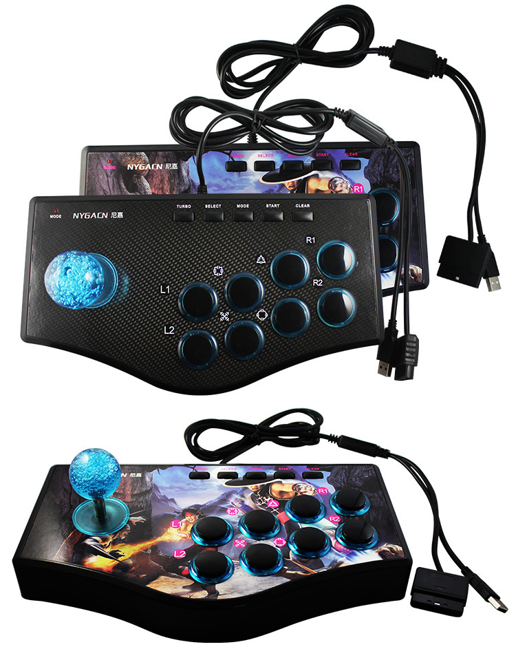 Máy tính Ps2 TV PS3 PS3 Điện thoại di động Android có dây đấm bốc trò chơi arcade rocker - Cần điều khiển tay cầm ps2
