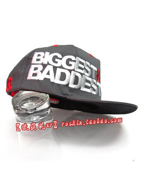 (Thời gian đặc biệt) Chính hãng BIGGEST BADDEST BBOY Street Dance Hip Hop Bóng chày Mũ xám - Bóng chày 	mũ bóng chày chữ b	