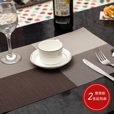 Simple square PVC placemat Rectangular insulation mat Western placemat Dining table mat