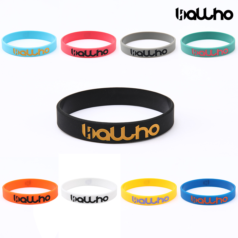 BALLHO silicone bracelet rubber monochrome wristband with bracelet