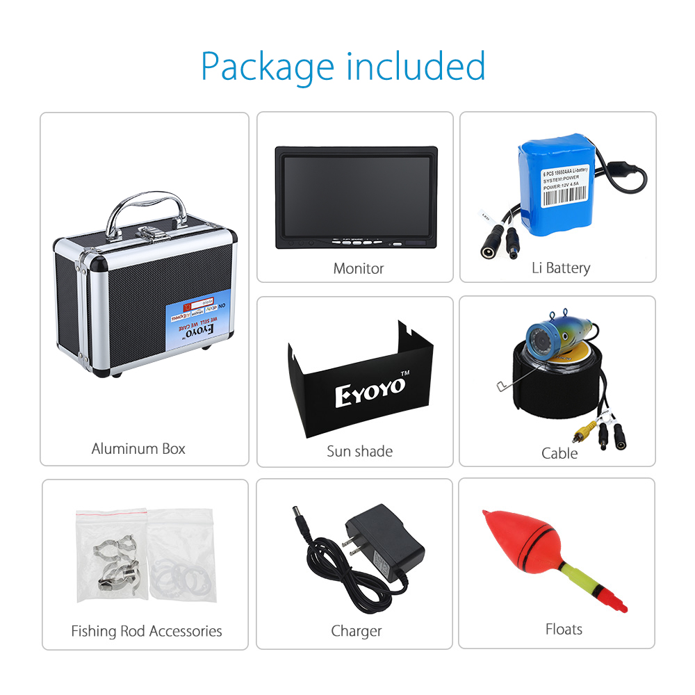Lichtsteuerung 30M 7/" Fish Finder Unterwasserfischen Videokamera 8GB DVR w