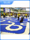 Blue Track Background Cloth Track Base Fabric College Student Smart Car Track Base Film Pvc Floor Sticker Floor Mat Floor Film