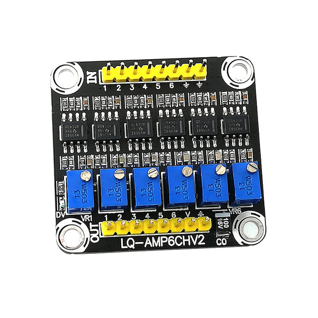 Lmv358 Six-Channel Operational Amplifier Module, Operational Amplifier for College Students' Smart Car Electromagnetic Signal Amplifier, Longqiu