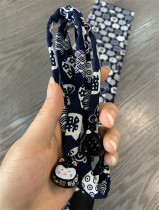 Cat and Four Seasons Bamboo Knife Bag Strap