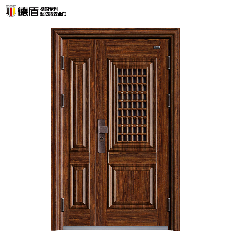 Deutsche Shield German Patent Ultra Anti-Pry Security Door 1st Entrance Door Middoor Gold All Single Door in the door