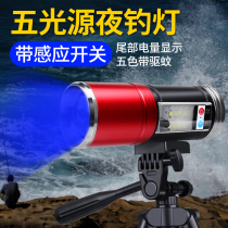 Sky fire night fishing lamp Blue purple fishing lamp Strong light xenon lamp Ultra-bright laser gun high-power table fishing wild fishing black pit